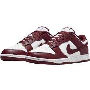 Nike Low-Top Sneakers in White and Maroon